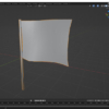 Blender-モデリング-風になびく旗を作る